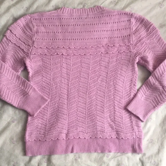 J. Crew Lilac Scallop Trimmed Sweater - Picture 10 of 11